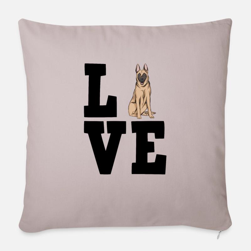 Malinois - Sofakissenbezug 45 x 45 cm - helles Taupe