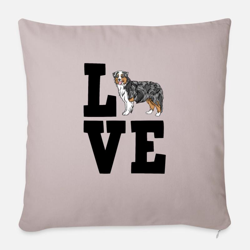 Berger australien - Housse de coussin décorative 45 x 45 cm - taupe clair