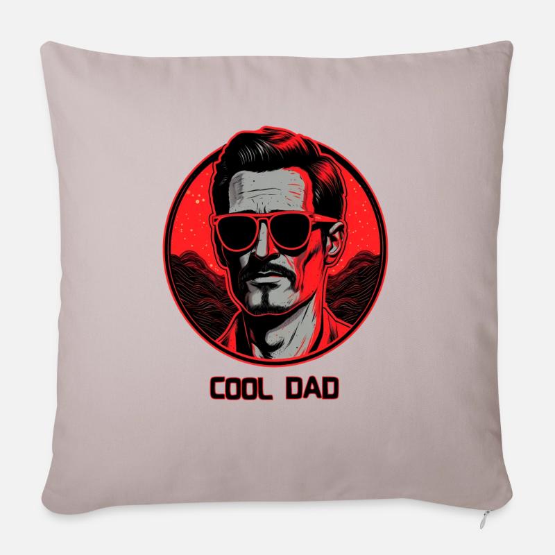 Cool Dad - Sofakissenbezug 45 x 45 cm - helles Taupe