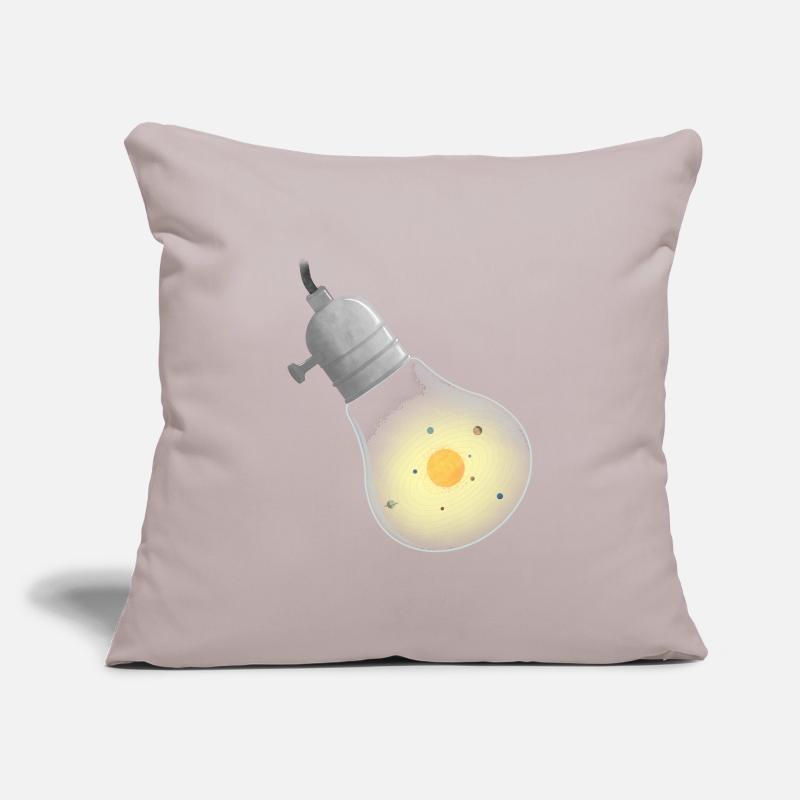 Light bulb solar system orbits Sofa pillowcase 17,3'' x 17,3'' (45 x 45 cm)