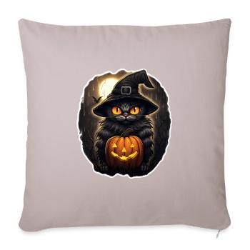 Black Cat - Sofa pillowcase 17,3'' x 17,3'' (45 x 45 cm) - light taupe - Front