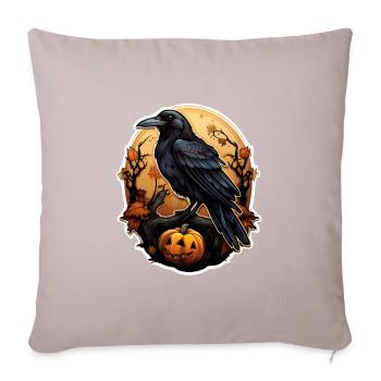 Halloween Raven 2 - Sofa pillowcase 17,3'' x 17,3'' (45 x 45 cm) - light taupe - Front