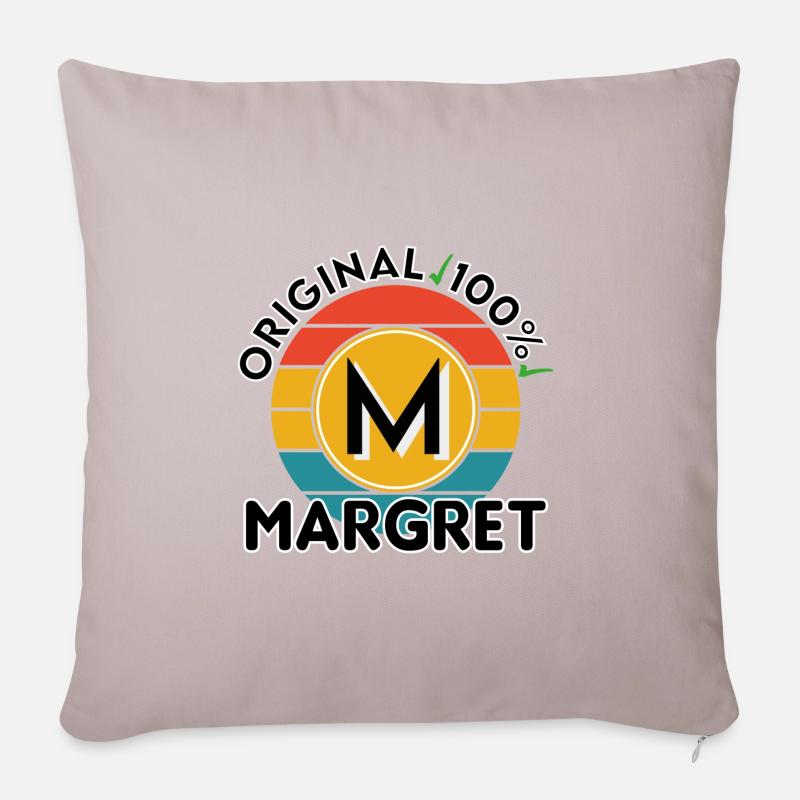 Margret - Sofakissenbezug 45 x 45 cm - helles Taupe