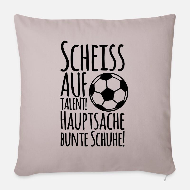 SCHEISS AUF TALENT! - Sofakissenbezug 45 x 45 cm - helles Taupe