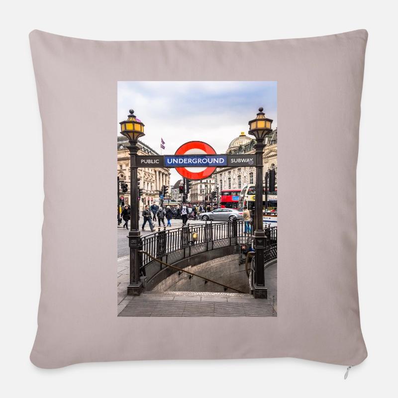 London's Pulse - Sofakissenbezug 45 x 45 cm - helles Taupe