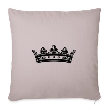 Symbole de la couronne - Housse de coussin décorative 45 x 45 cm - taupe clair - Devant