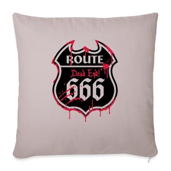 Route 666 - Bloody Style_2c - Sofa pillowcase 17,3'' x 17,3'' (45 x 45 cm) - light taupe - Front