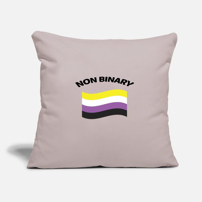 NON BINARY FLAGGE Brusttasche Sofakissenbezug 45 x 45 cm