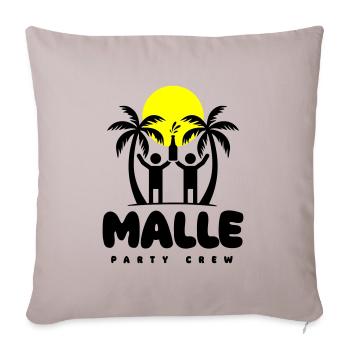 Malle Party Crew Mallorca Saying - Sofa pillowcase 17,3'' x 17,3'' (45 x 45 cm) - light taupe - Front