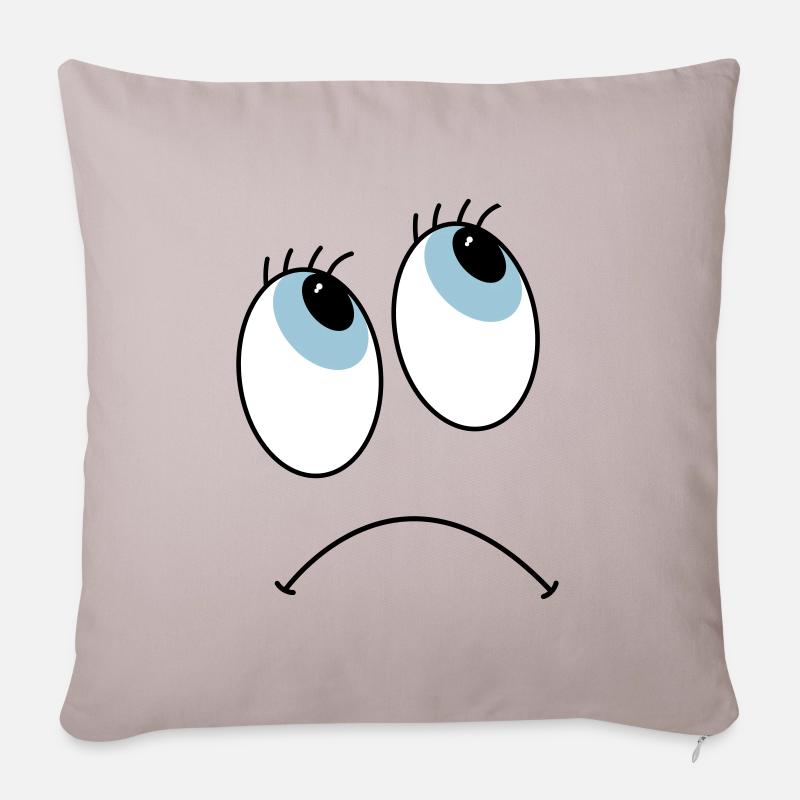 Augen - Sofakissenbezug 45 x 45 cm - helles Taupe
