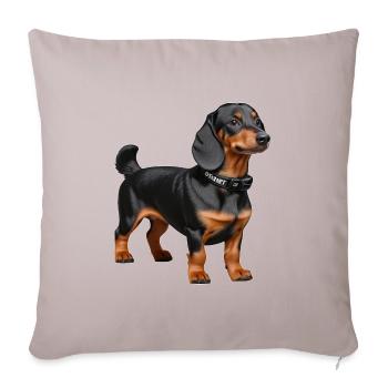 Dachshund - Sofa pillowcase 17,3'' x 17,3'' (45 x 45 cm) - light taupe - Front