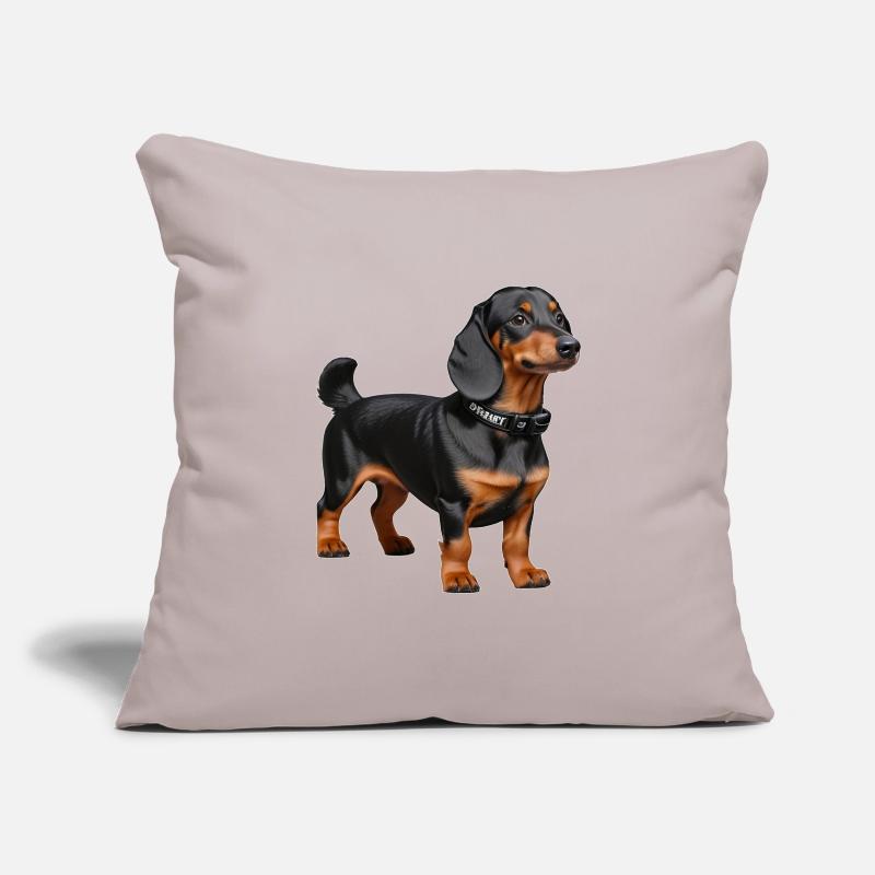 Teckel Housse de coussin décorative 45 x 45 cm