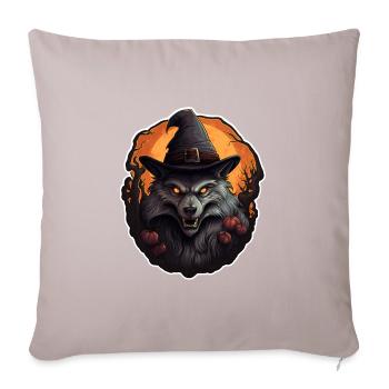 Halloween Wolf 2 - Sofa pillowcase 17,3'' x 17,3'' (45 x 45 cm) - light taupe - Front