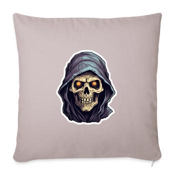 Crâne de mort Halloween - Housse de coussin décorative 45 x 45 cm - taupe clair - Devant