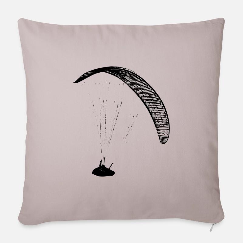 Gleitschirmflieger - Sofakissenbezug 45 x 45 cm - helles Taupe