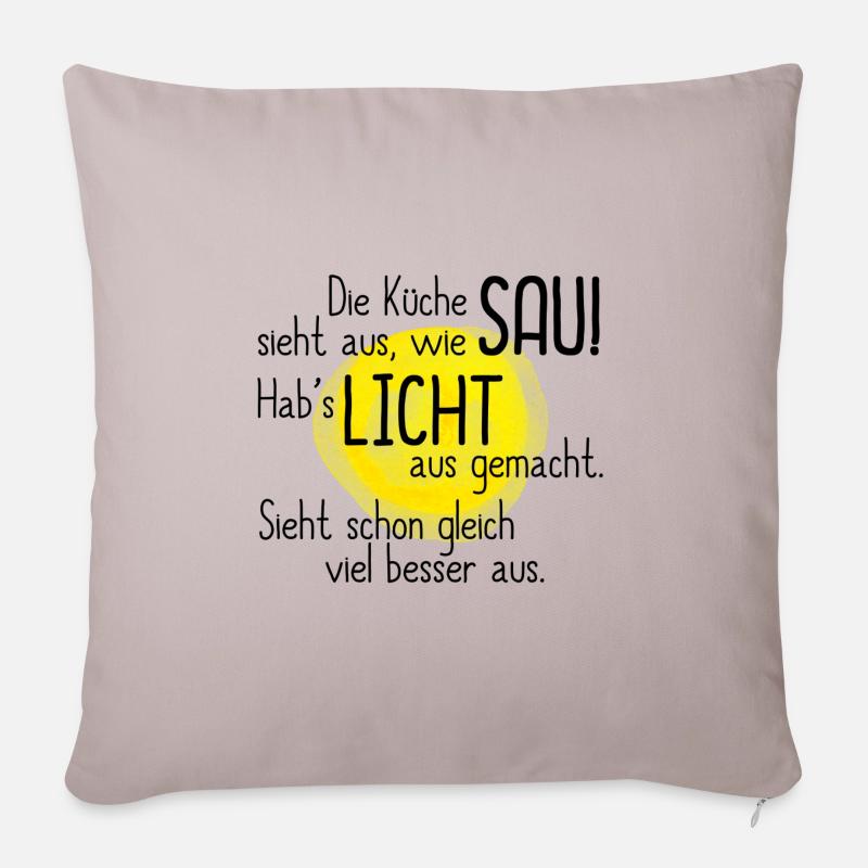 338 Küche Licht aus - Sofakissenbezug 45 x 45 cm - helles Taupe