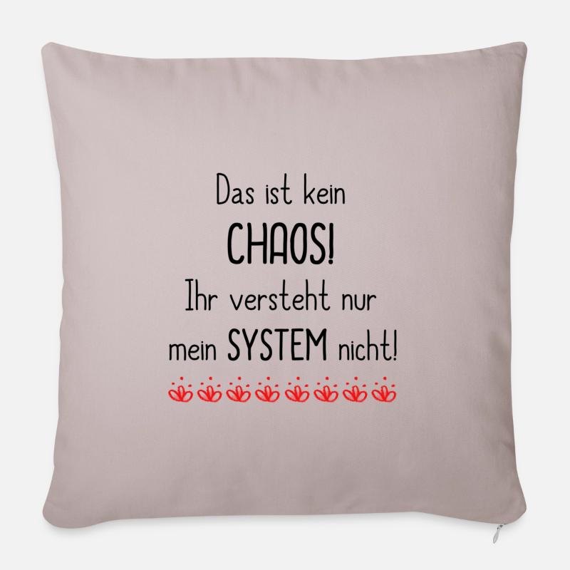 369 Chaos mit System - Sofakissenbezug 45 x 45 cm - helles Taupe