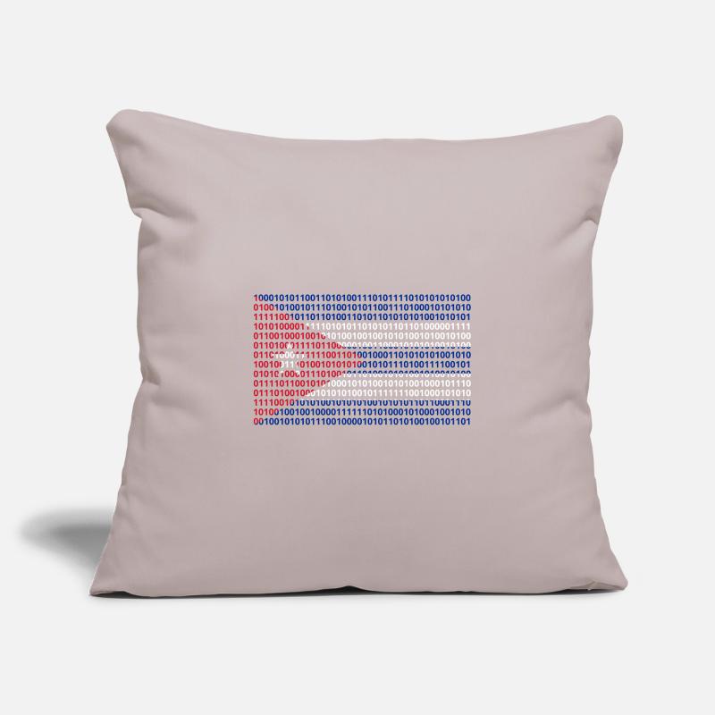 Cuba Flag Binary Code Bit Bytes Binary Computer Science PC Sofa pillowcase 17,3'' x 17,3'' (45 x 45 cm)