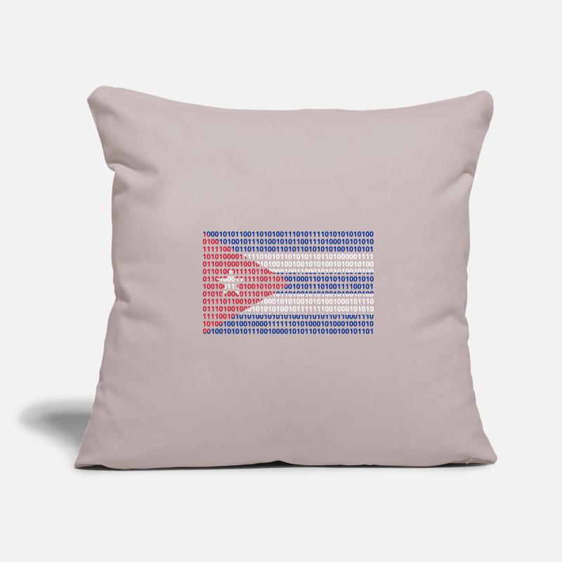 Cuba Flag Binary Code Bit Bytes Binary Computer Science PC Sofa pillowcase 17,3'' x 17,3'' (45 x 45 cm)