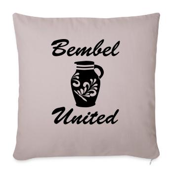 Bembel United Hessen - Sofakissenbezug 45 x 45 cm - helles Taupe - Vorne