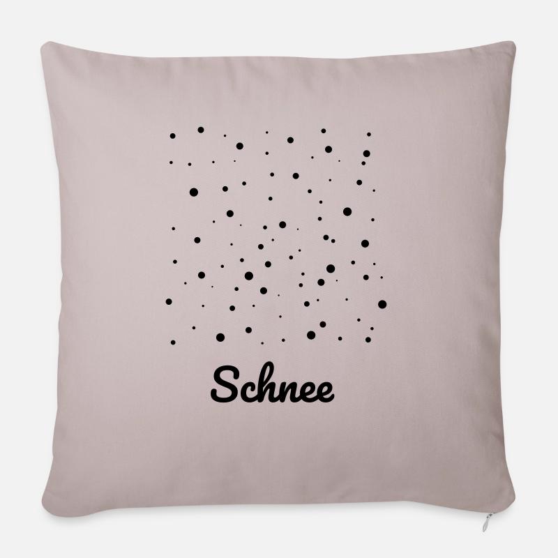 Schnee,Winter,weihnachtlich,Schneeflocken,Idee - Sofakissenbezug 45 x 45 cm - helles Taupe