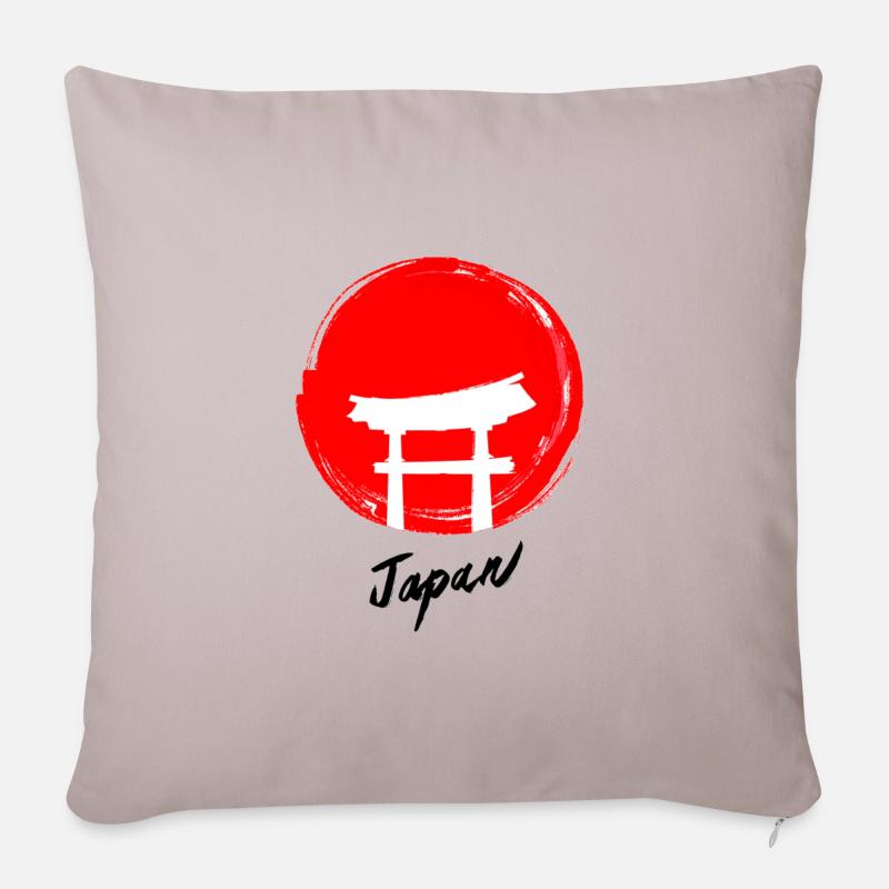 Japan - Sofakissenbezug 45 x 45 cm - helles Taupe
