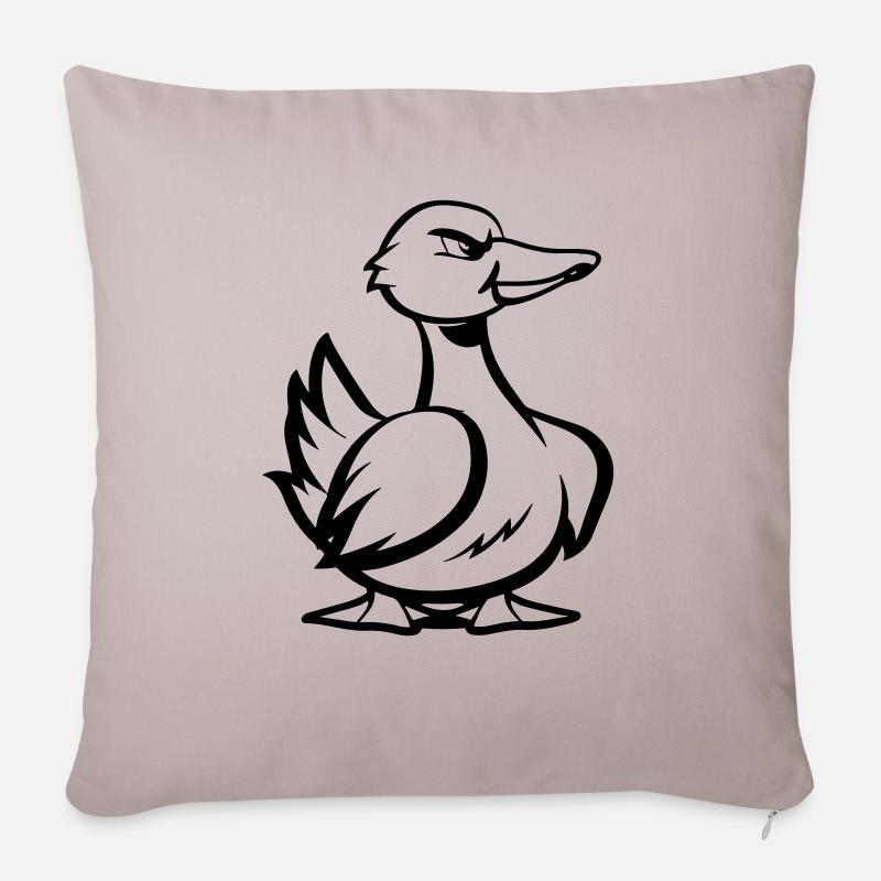 ente comic - Sofakissenbezug 45 x 45 cm - helles Taupe