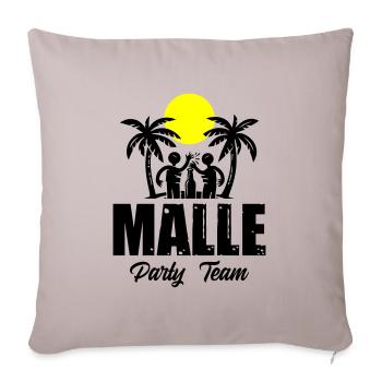 Malle Party Team Holidays Mallorca - Sofa pillowcase 17,3'' x 17,3'' (45 x 45 cm) - light taupe - Front