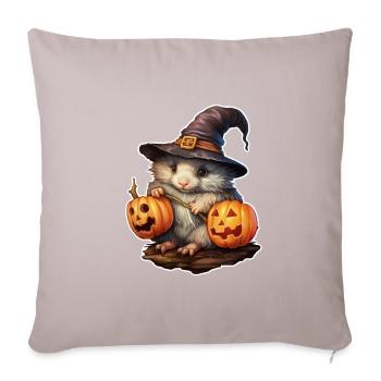 Souris magique d’Halloween - Housse de coussin décorative 45 x 45 cm - taupe clair - Devant
