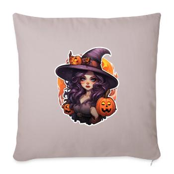 Halloween Witch 3 - Sofa pillowcase 17,3'' x 17,3'' (45 x 45 cm) - light taupe - Front
