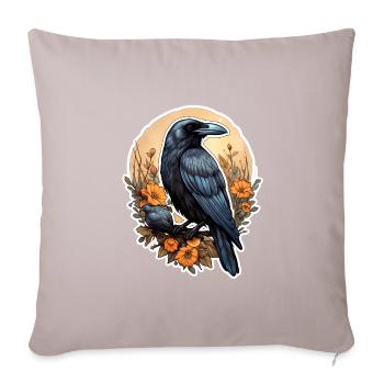 Raven Autumn Halloween - Sofa pillowcase 17,3'' x 17,3'' (45 x 45 cm) - light taupe - Front