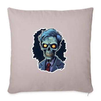 Zombie d’Halloween - Housse de coussin décorative 45 x 45 cm - taupe clair - Devant