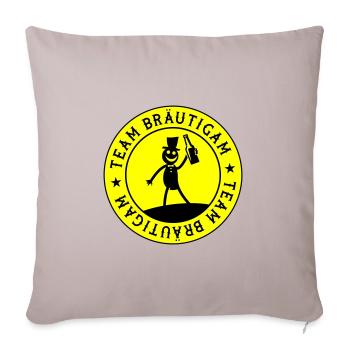 Équipe du marié de mariage - Housse de coussin décorative 45 x 45 cm - taupe clair - Devant