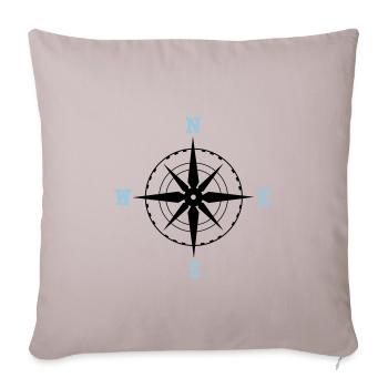 boussole 02 - Housse de coussin décorative 45 x 45 cm - taupe clair - Devant