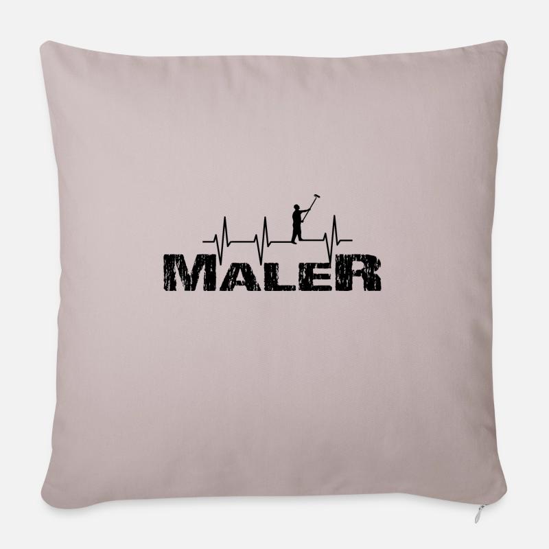 Maler - Sofakissenbezug 45 x 45 cm - helles Taupe