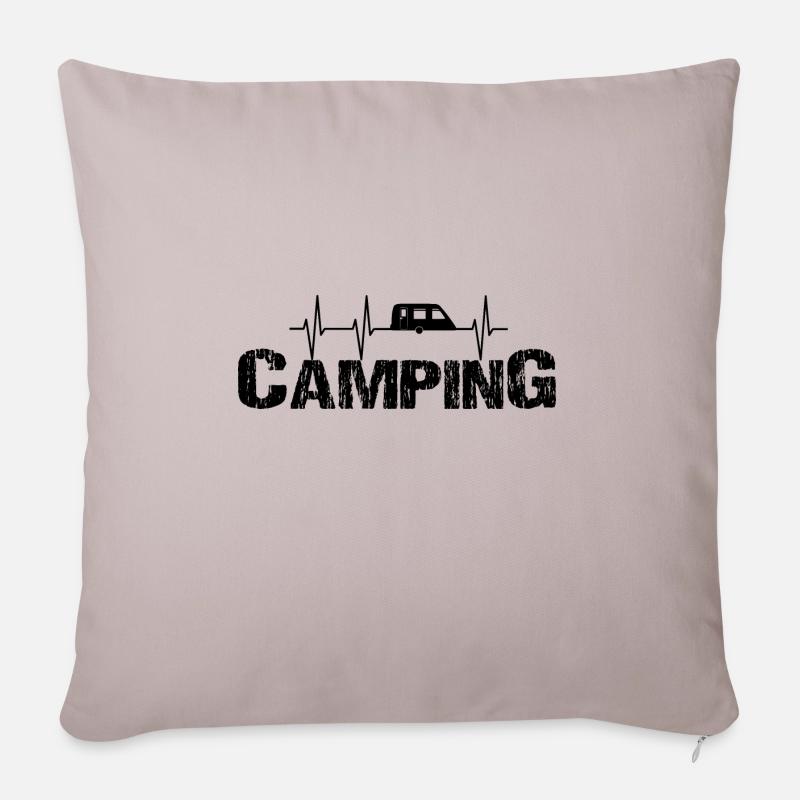 Camping - Sofakissenbezug 45 x 45 cm - helles Taupe