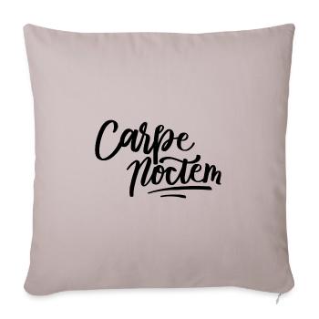 Carpe Noctem - Sofakissenbezug 45 x 45 cm - helles Taupe - Vorne