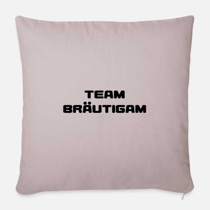 Enterrement de vie de garçon - Housse de coussin décorative 45 x 45 cm - taupe clair