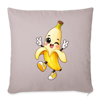 Winking Banana Cartoon Vibe - Sofa pillowcase 17,3'' x 17,3'' (45 x 45 cm) - light taupe - Front
