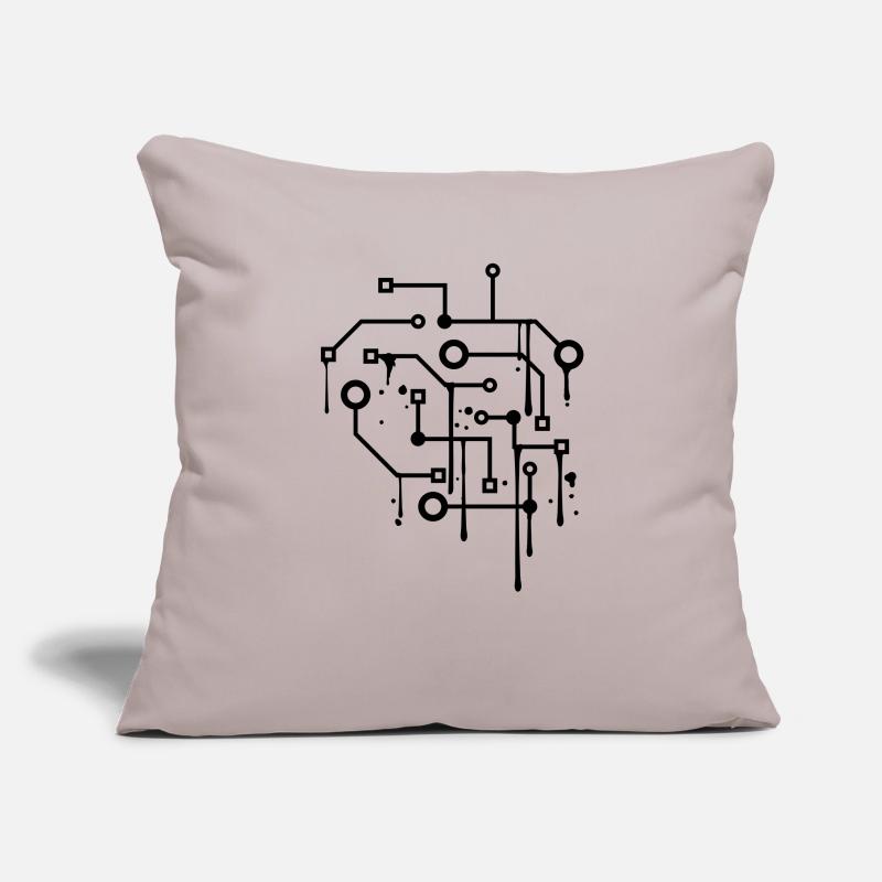 goutte micro graffiti spray fil data data Housse de coussin décorative 45 x 45 cm