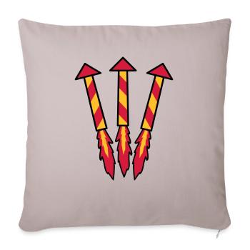 Firework Rockets - Sofa pillowcase 17,3'' x 17,3'' (45 x 45 cm) - light taupe - Front