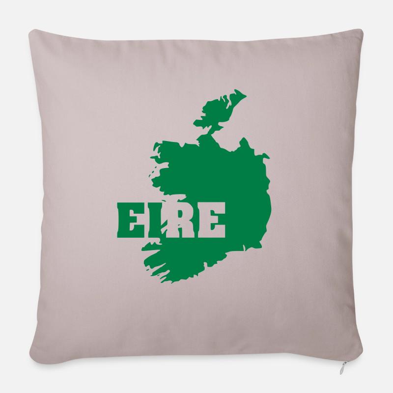 Irlande (ID: 002004) - Housse de coussin décorative 45 x 45 cm - taupe clair