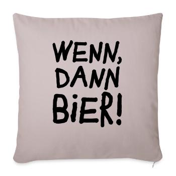 Bier Garten Getränk Grillmeister Sommer Party - Sofakissenbezug 45 x 45 cm - helles Taupe - Vorne