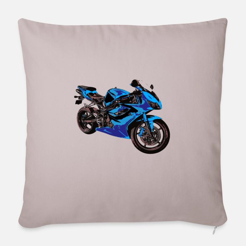 moto - Housse de coussin décorative 45 x 45 cm - taupe clair