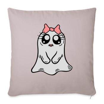 Petite fille fantôme douce - Housse de coussin décorative 45 x 45 cm - taupe clair - Devant