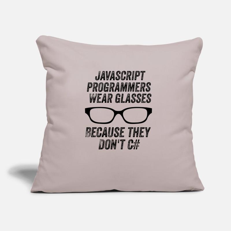 Programmeurs Javascript amusants Housse de coussin décorative 45 x 45 cm