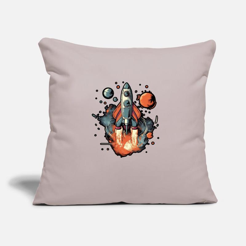 A Space Rocket Launch Through Space Sofa pillowcase 17,3'' x 17,3'' (45 x 45 cm)