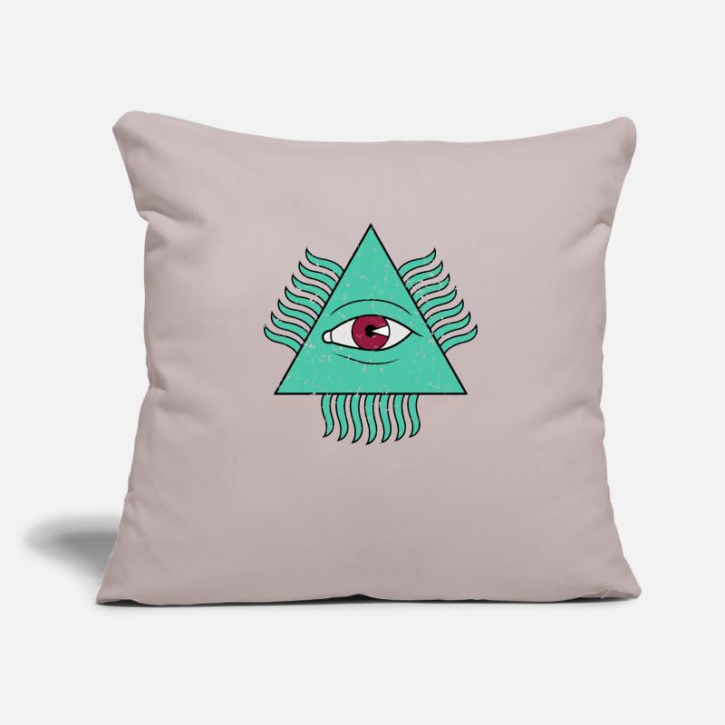 Œil pyramidal Housse de coussin décorative 45 x 45 cm