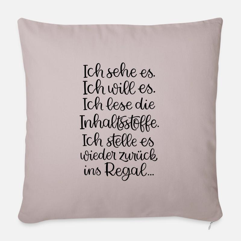 Inhaltsstoffe Nr. 2 - Sofakissenbezug 45 x 45 cm - helles Taupe