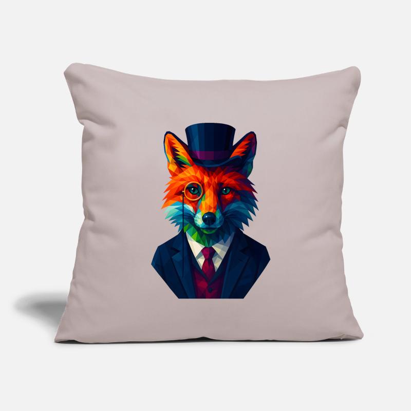 WPAP Style Animals - Fox Elegant Suit Monocle Sofa pillowcase 17,3'' x 17,3'' (45 x 45 cm)